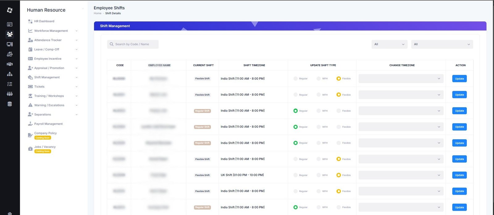 Web Application Interface